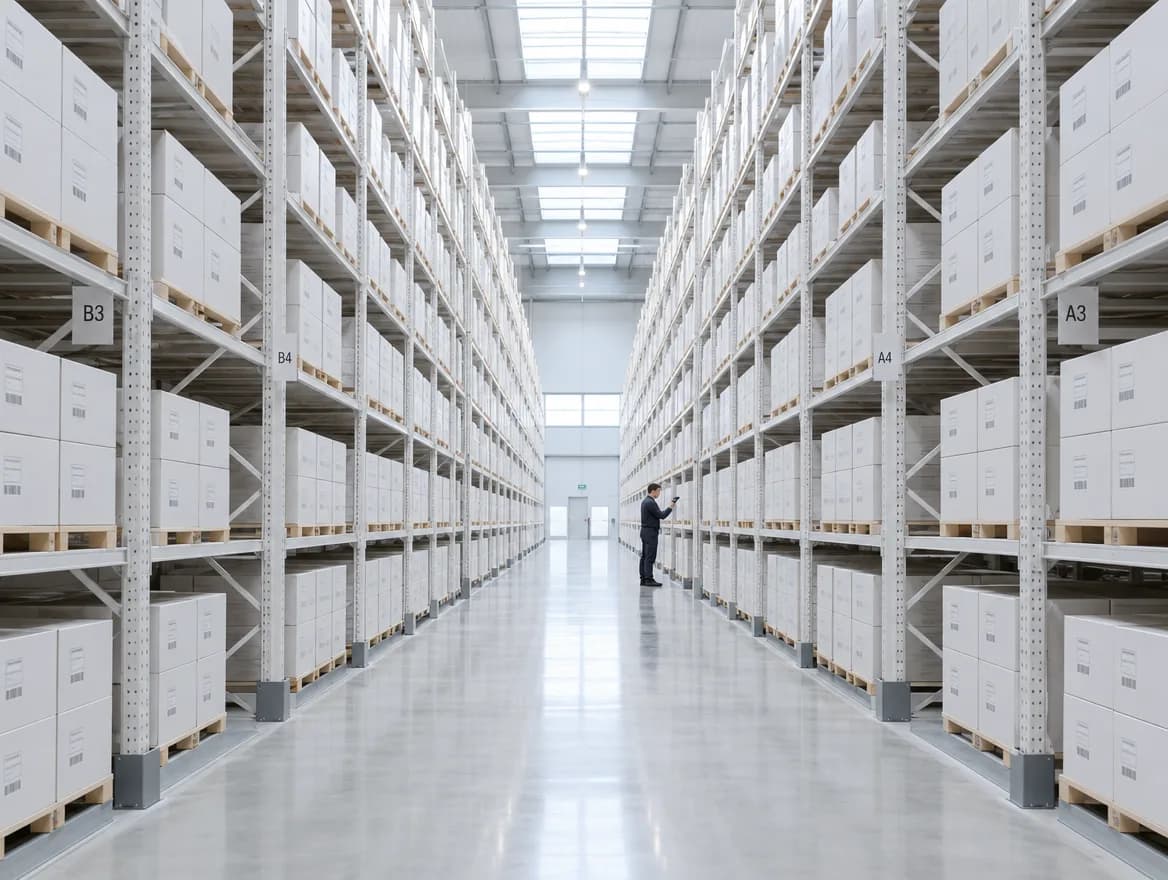 Racked stock in our warehouse